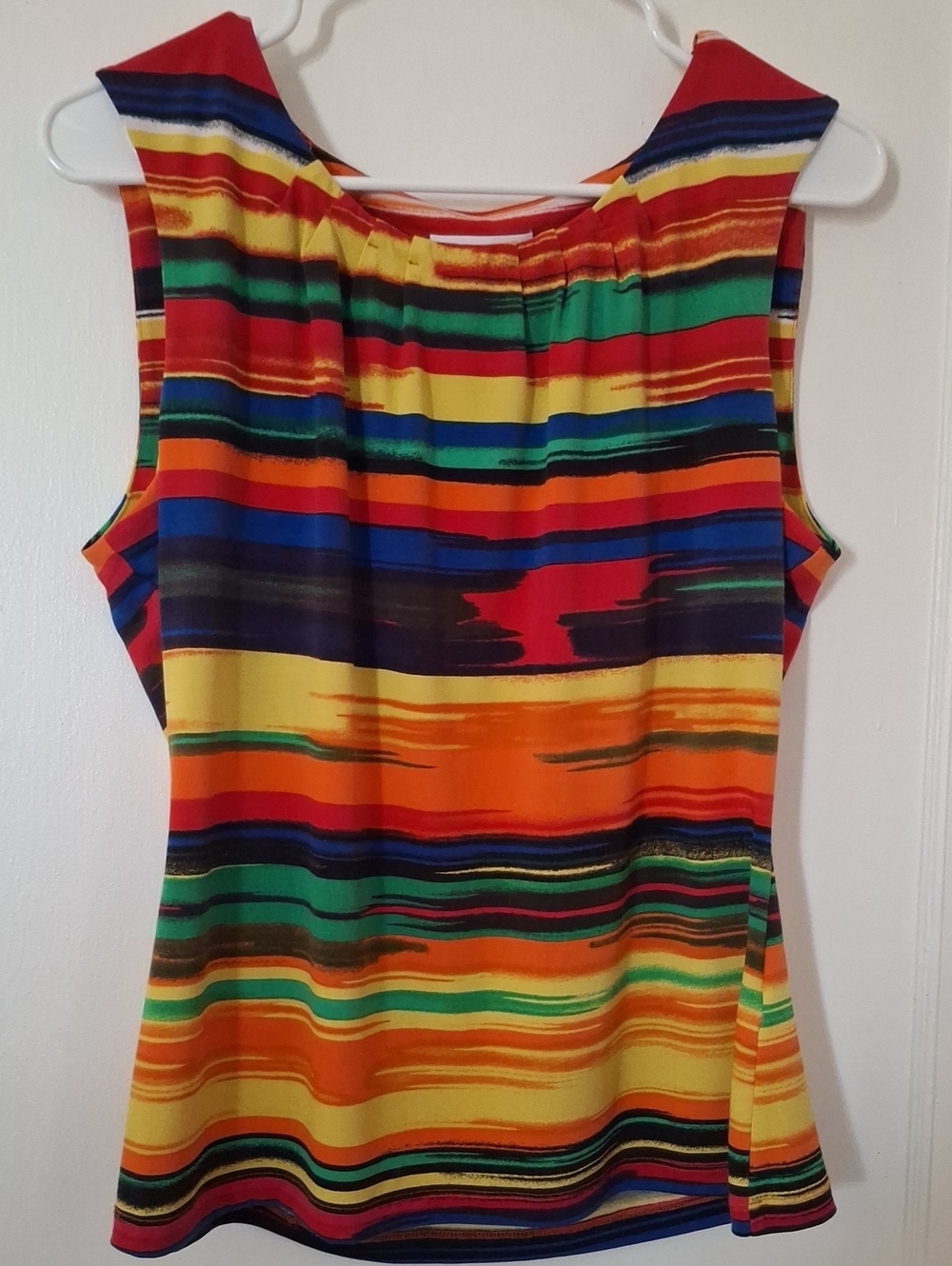 Women's Multicolor Striped Sleeveless Top